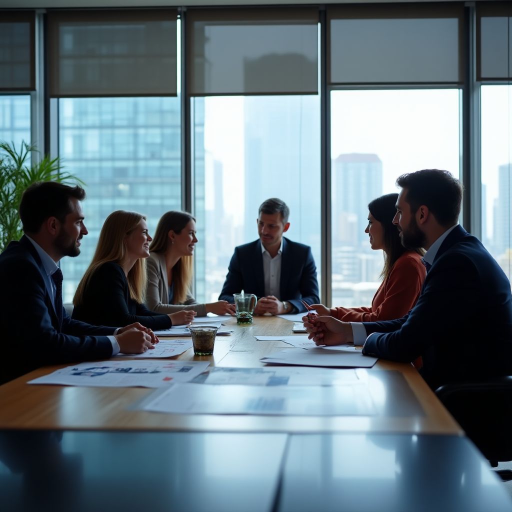 Equipo en reunión estratégica